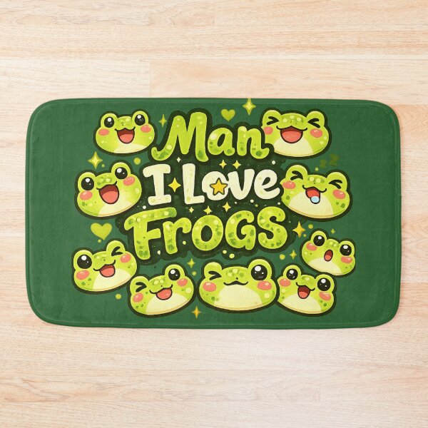 Item preview, Man I Love Frogs – Bold Kawaii Typography Frog Art | Frog Lover Funny Gift designed and sold by irfanshikh.