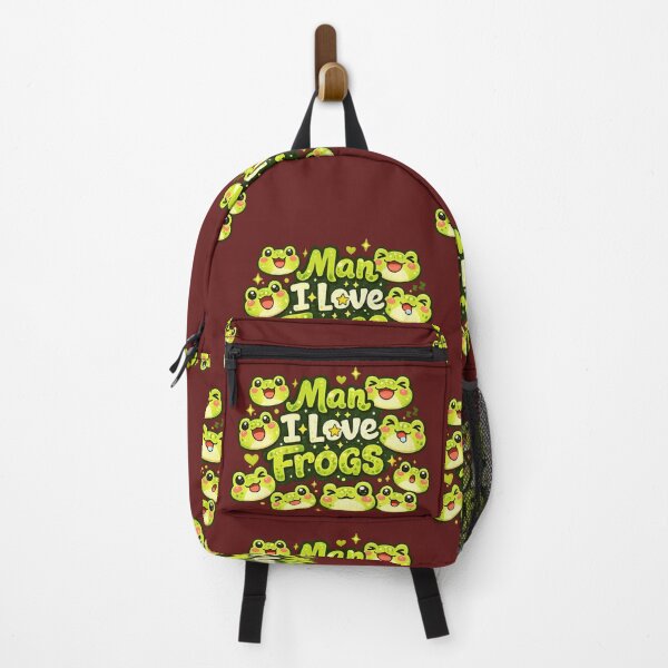 Item preview, Man I Love Frogs – Bold Kawaii Typography Frog Art | Frog Lover Funny Gift designed and sold by irfanshikh.