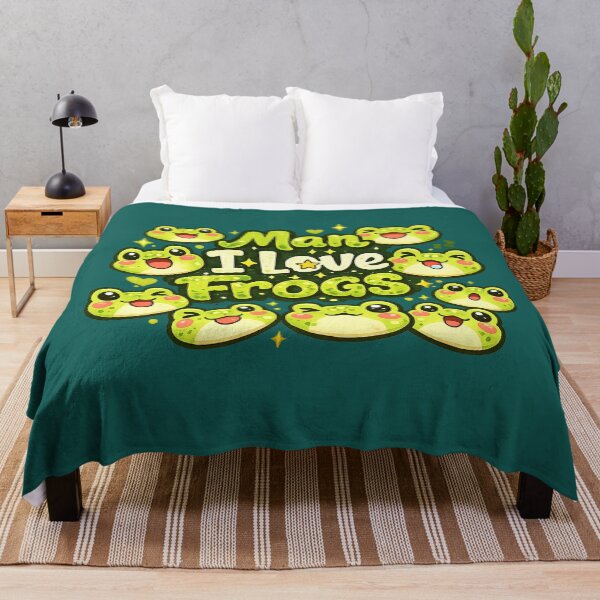 Item preview, Man I Love Frogs – Bold Kawaii Typography Frog Art | Frog Lover Funny Gift designed and sold by irfanshikh.