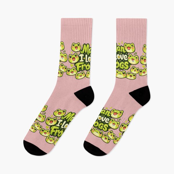 Item preview, Man I Love Frogs – Bold Kawaii Typography Frog Art | Frog Lover Funny Gift designed and sold by irfanshikh.