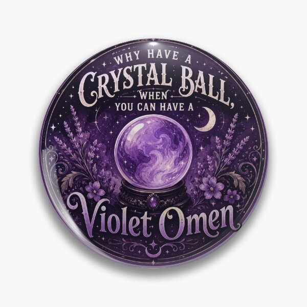 Aperçu de l'œuvre Pourquoi avoir une boule de cristal quand on a un présage violet ? créée et vendue par OmenEmporium.