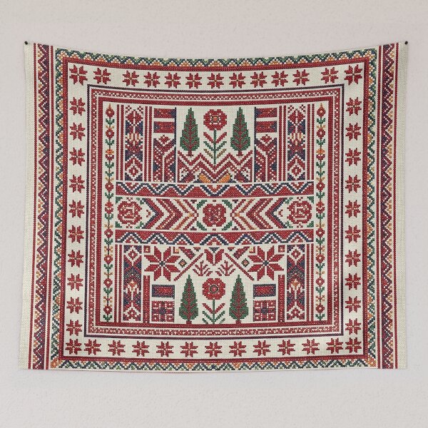 Item preview, Traditional Palestinian Tatreez Embroidery Pattern Art designed and sold by BrainCurves.