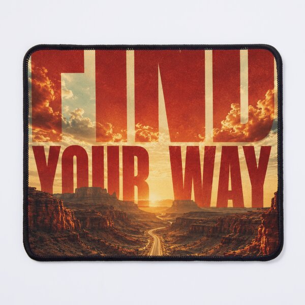 Item preview, FIND YOUR WAY – Retro Canyon Road Motivational Poster designed and sold by Watchyyy.