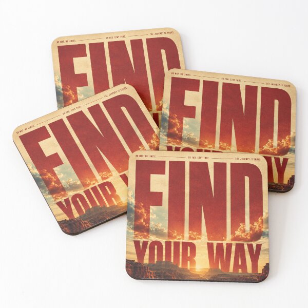 Item preview, FIND YOUR WAY – Retro Canyon Road Motivational Poster designed and sold by Watchyyy.