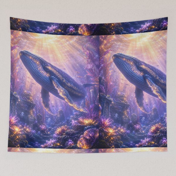 Item preview, Celestial Blue Whale Deep Ocean Fantasy designed and sold by ArtdesignsA.