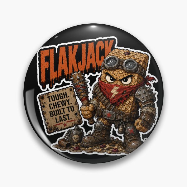 Item preview, Flakjack Funny Sticker | Wasteland Oat Bar Survivor designed and sold by Snackwave Ninety.