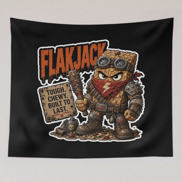 Item preview, Flakjack Funny Sticker | Wasteland Oat Bar Survivor designed and sold by Snackwave Ninety.