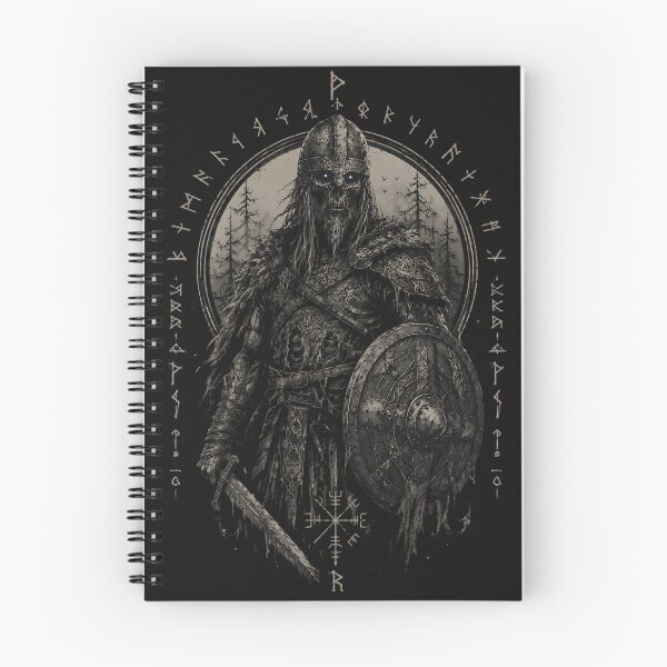 Item preview, Draugr Zombie Viking Warrior Vegvisir Norse Runes designed and sold by DarkOriginArts.