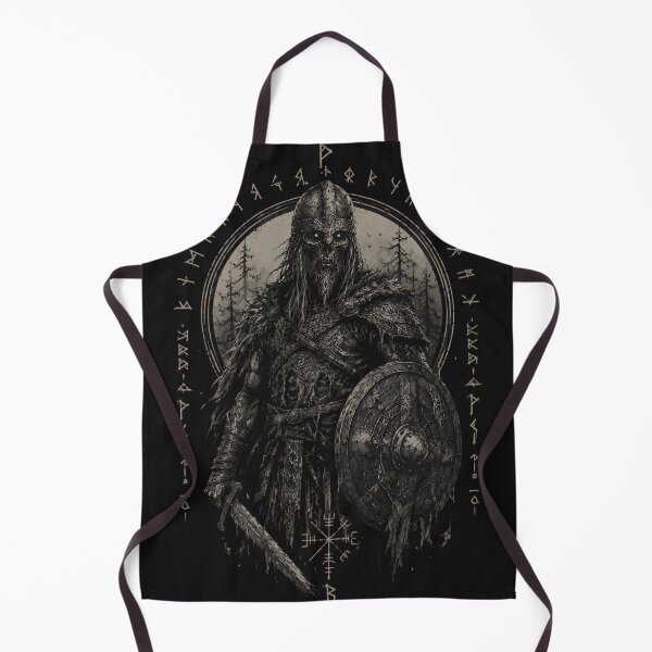 Item preview, Draugr Zombie Viking Warrior Vegvisir Norse Runes designed and sold by DarkOriginArts.