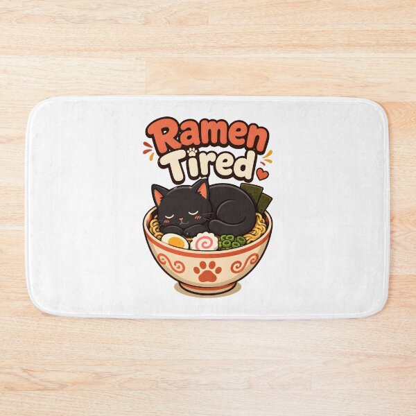 Item preview, Ramen Tired Cute Kawaii Noodles Food Pun designed and sold by Mr Lee.