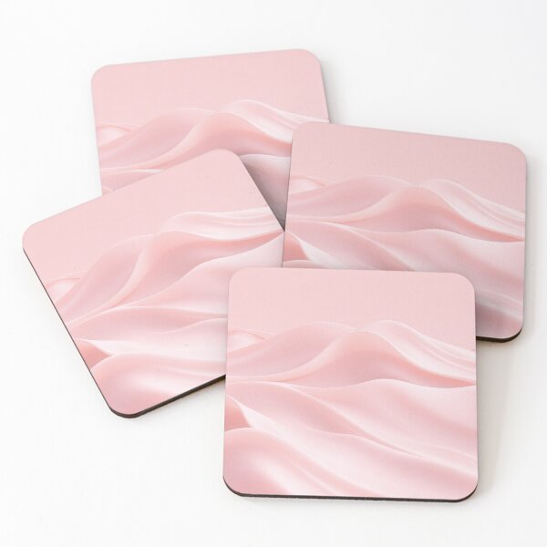 Item preview, Luxurious Soft Pink Silk Satin Waves designed and sold by IntelliMindDesigns.