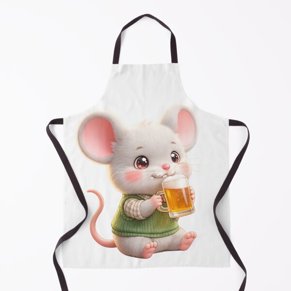 Item preview, Kawaii Mouse Drinking Beer Cute Anime Pub Art designed and sold by josflo12.
