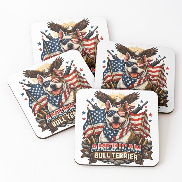 Item preview, Patriotic American Bull Terrier Dog designed and sold by SidTastic .