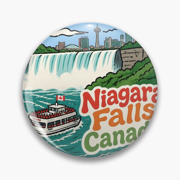 Item preview, Niagara Falls Ontario Canada Cute Colorful Skyline Landscape  designed and sold by HowToCanadian.