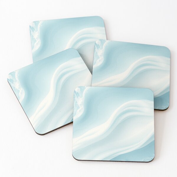 Item preview, Luxurious Light Blue Turquoise Silk Satin Waves designed and sold by IntelliMindDesigns.
