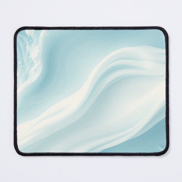 Item preview, Luxurious Light Blue Turquoise Silk Satin Waves designed and sold by IntelliMindDesigns.