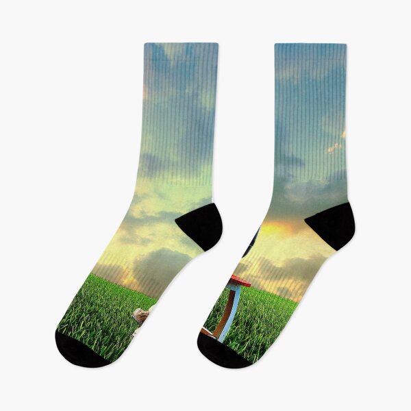 Item preview, cinematic astronaut in surreal sunset meadow field  designed and sold by FahdSpaceArt.