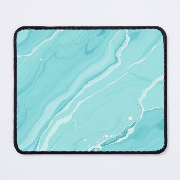 Item preview, Luxurious Turquoise Blue Marble Silk Waves designed and sold by IntelliMindDesigns.