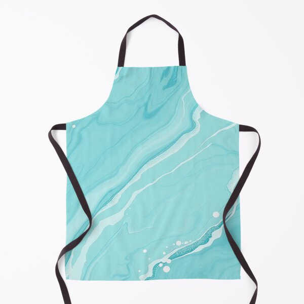 Item preview, Luxurious Turquoise Blue Marble Silk Waves designed and sold by IntelliMindDesigns.