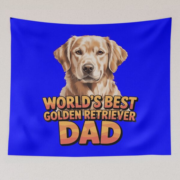 Item preview, Dog Pet Owner Art Design World's Best Golden Retriever Dad designed and sold by fantasticdesign.
