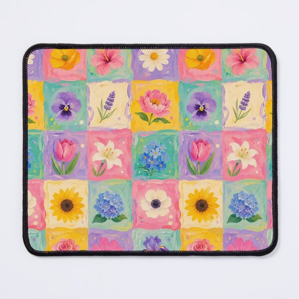 Item preview, Watercolor Floral Color Grid Pattern – Pastel Aesthetic Squares Design designed and sold by Islabonita..