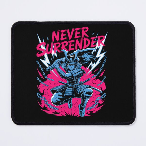 Item preview, Never Surrender Samurai Warrior – Japanese Streetwear Design designed and sold by Art Bloom Studio.