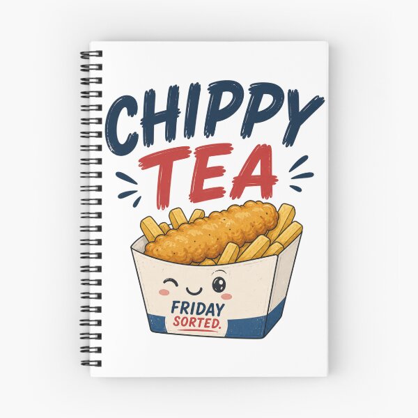 Item preview, Chippy Tea Funny Fish and Chips Sticker | Cute British Seaside Food designed and sold by Snackwave Ninety.