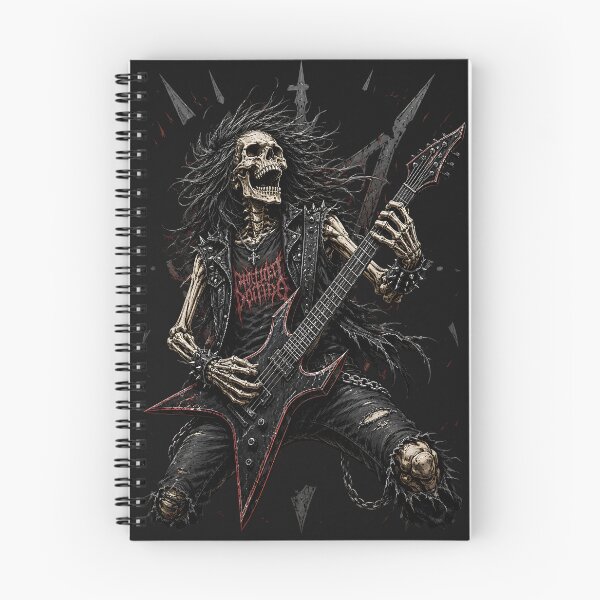 Item preview, Heavy Metal Skeleton Guitarist Death Metal Rocker designed and sold by DarkOriginArts.