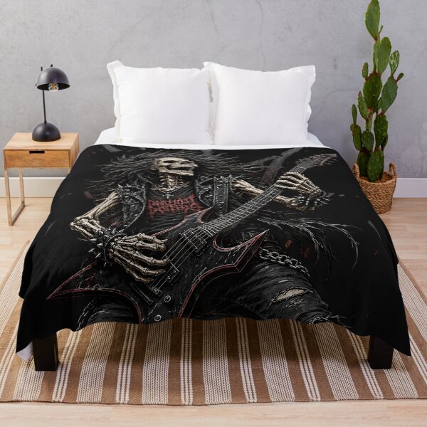 Item preview, Heavy Metal Skeleton Guitarist Death Metal Rocker designed and sold by DarkOriginArts.