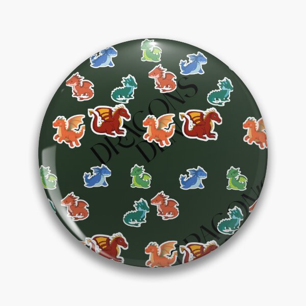 Item preview, Colorful Fantasy Dragon Pattern on Dark Green designed and sold by SubhAksara.