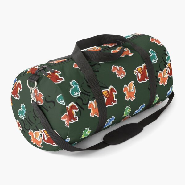 Item preview, Colorful Fantasy Dragon Pattern on Dark Green designed and sold by SubhAksara.