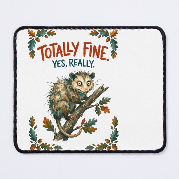 Item preview, Totally Fine Funny Opossum designed and sold by TeeARTHY.