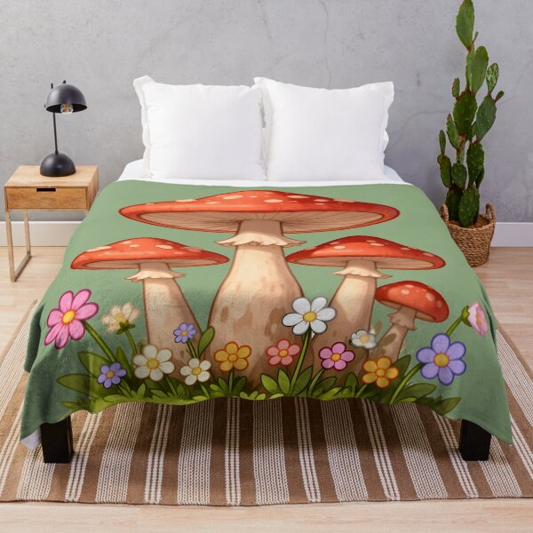 Item preview, Mushrooms With Flowers designed and sold by WrenAndWhimsy.