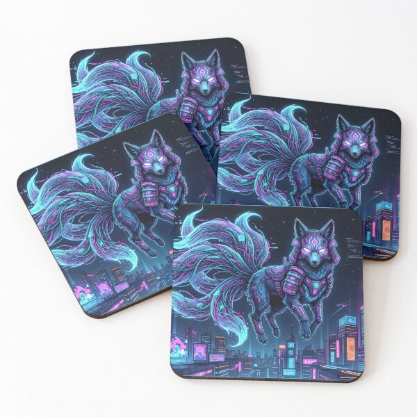 Item preview, Neon Kitsune Overlord Cyber Fox designed and sold by Neo Tokio.