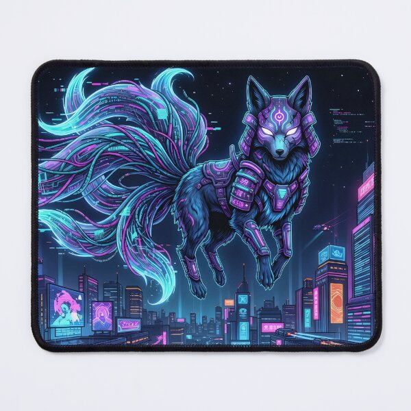 Item preview, Neon Kitsune Overlord Cyber Fox designed and sold by Neo Tokio.