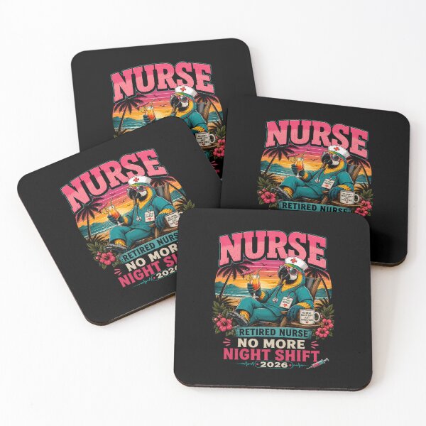 Item preview, Retired Nurse Tropical Parrot Shirt – No More Night Shift 2026، Funny RN Retirement Retro Tee Classic T-Shirt  designed and sold by podlook.