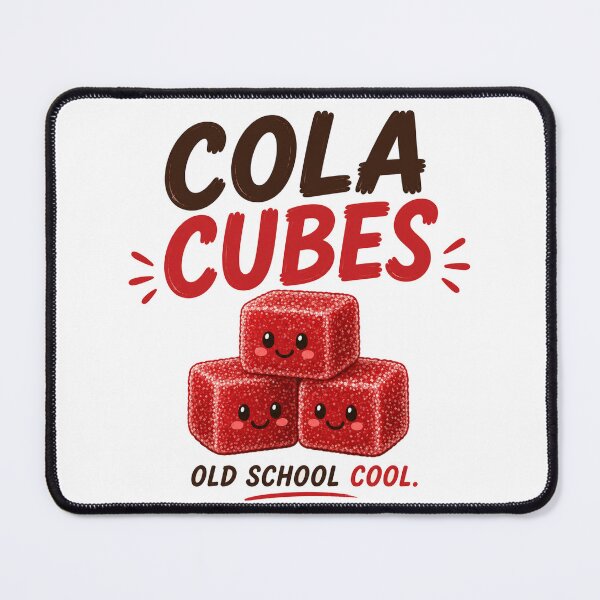 Item preview, Cola Cubes Funny Candy Sticker | Old School Sweet Shop Cartoon designed and sold by Snackwave Ninety.