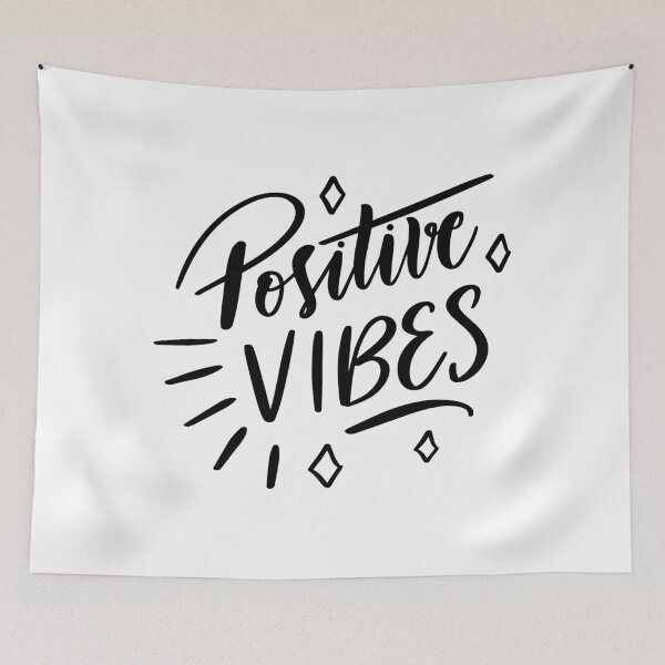 Item preview, Positive Vibes Aesthetic Lettering Graphic designed and sold by Johnny Holiday.