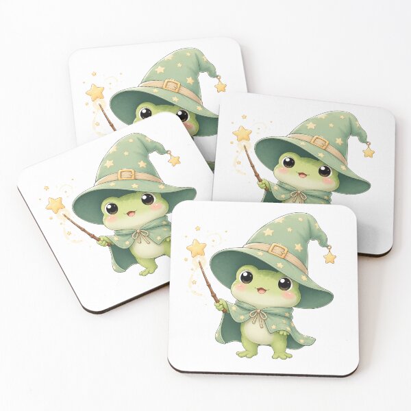Item preview, Little Frog Wizard – Cute Kawaii Magic Frog designed and sold by Seculinator.