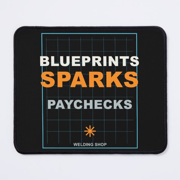 Item preview, Blueprints Sparks Paychecks Fabricator T-Shirt designed and sold by Lechian Graphic.