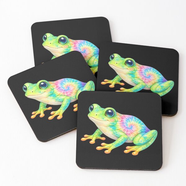 Item preview, Tie-Dye Rainbow Tree Frog designed and sold by jgvisualarts.