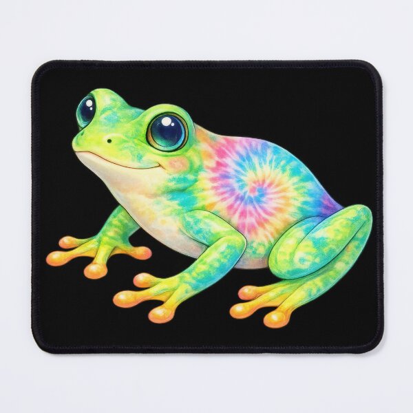 Item preview, Tie-Dye Rainbow Tree Frog designed and sold by jgvisualarts.