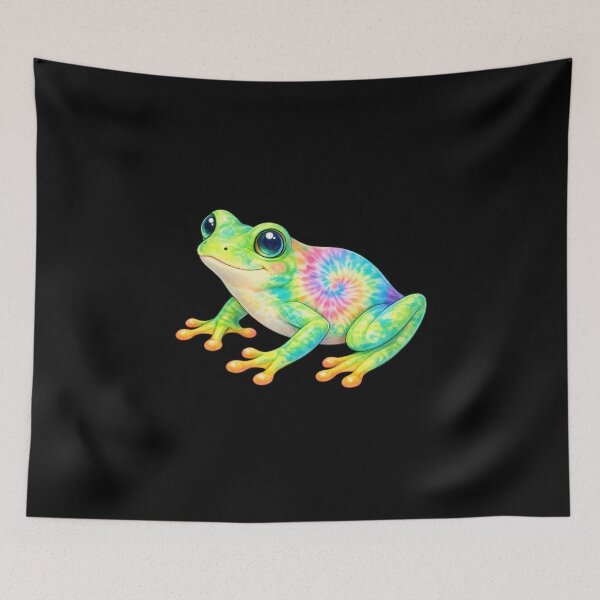 Item preview, Tie-Dye Rainbow Tree Frog designed and sold by jgvisualarts.