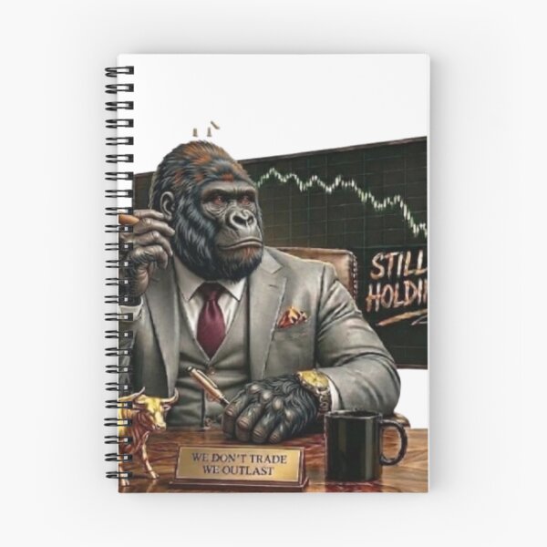 Item preview, Gorilla Investor Still Holding Stock Market Wall Street Art designed and sold by Northern Glow Art.