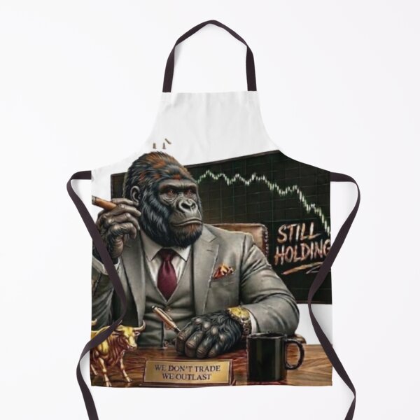 Item preview, Gorilla Investor Still Holding Stock Market Wall Street Art designed and sold by Northern Glow Art.