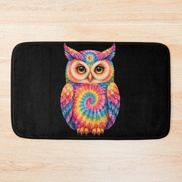 Item preview, Rainbow Tie-Dye Owl designed and sold by jgvisualarts.