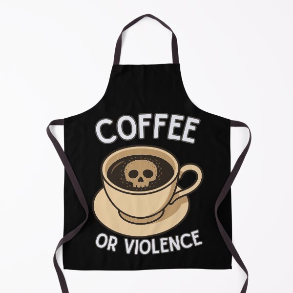 Item preview, coffee or violence simple classic design designed and sold by OldSkullDesigns.