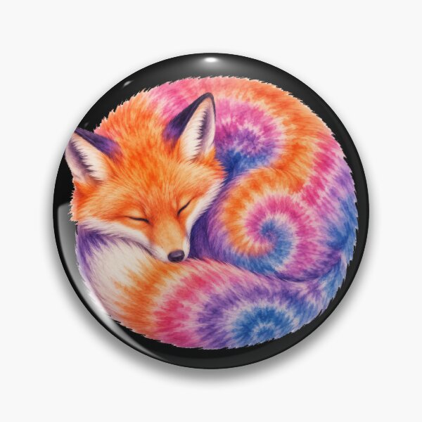 Item preview, Tie Dye Sleeping Fox Art designed and sold by jgvisualarts.