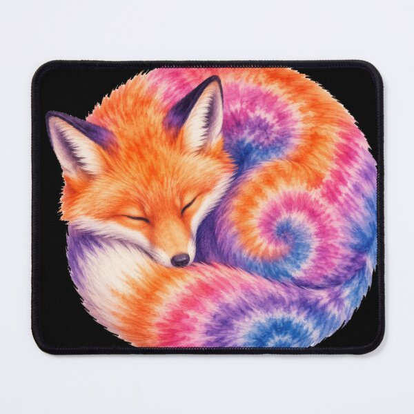 Item preview, Tie Dye Sleeping Fox Art designed and sold by jgvisualarts.