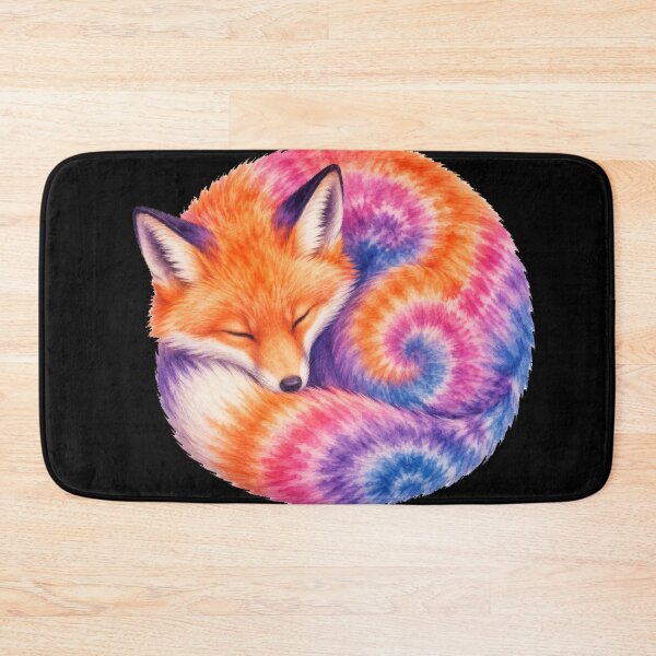Item preview, Tie Dye Sleeping Fox Art designed and sold by jgvisualarts.